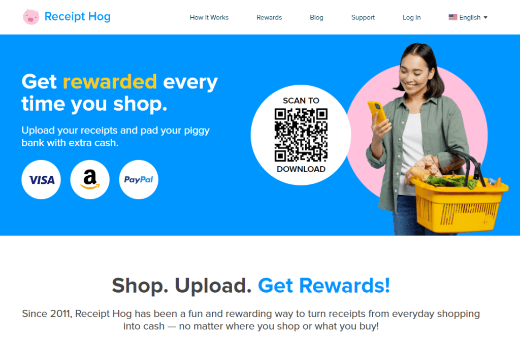 Earn Amazon gift cares with Receipt Hog