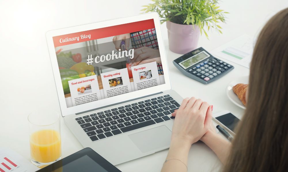 Write about baking on a blog and create content